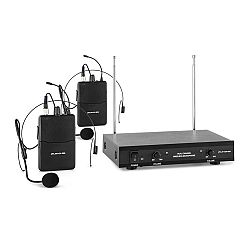 Auna Pro VHF-2-HS 2-kanálová VHF mikrofónová sada 2x headset 50m