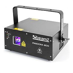 Beamz Pandora 1200, TTL RGB laser, 12/23 DMX kanálov, trieda: 4, čierny