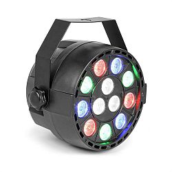 Beamz Party, UV Par reflektor, 15 W, 12 x UV LED dióda, DMX režim a samostatná prevádzka, LED displej, čierny  