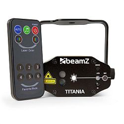 Beamz Titania Double Laser 200mW RG Gobo, laserová trieda 3B, IR-diaľkové ovládanie