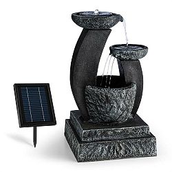 Blumfeldt Fantaghiro, záhradná fontána, solárny panel, 3 W, LED polyresín, vzhľad kameňa