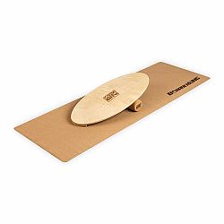 BoarderKING Indoorboard Allrounder, balančná doska, podložka, valec, drevo/korok, prírodná
