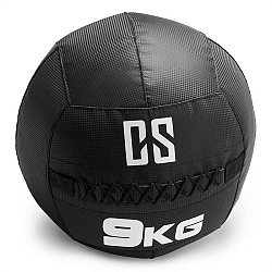 Capital Sports Bravor Wall Ball medicinbal PVC dvojité švy 9kg čierna farba