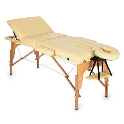 KLARFIT MT 500, béžový, masážny stôl, 210 cm, 200 kg, sklápací, jemný povrch, taška
